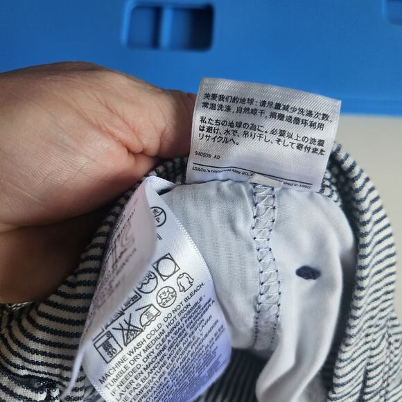 Levis Waist 31 Women Vintage Inspired Railroad Stripes Classic Denim Shorts - Picture 10 of 16